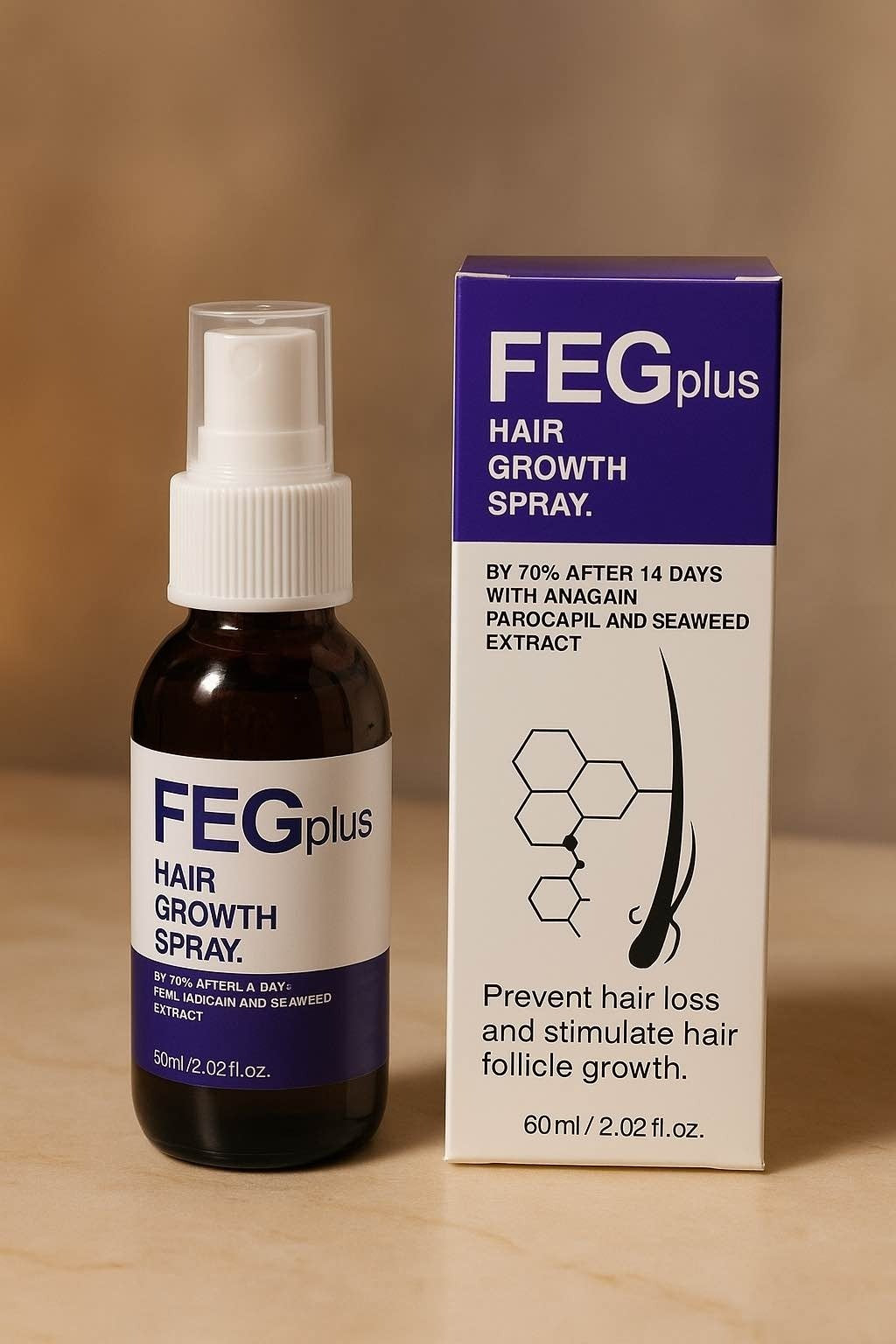 FEG PLUS Hair & Beard Care Spray – Nourishing Spray for Healthy-Looking Hair & Beard